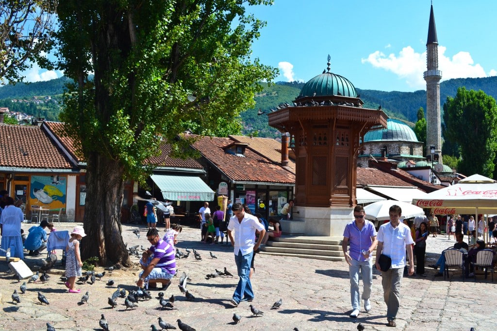 Pigeon Square Bascarsija Sarajevo Bosnia and Herzegovina
