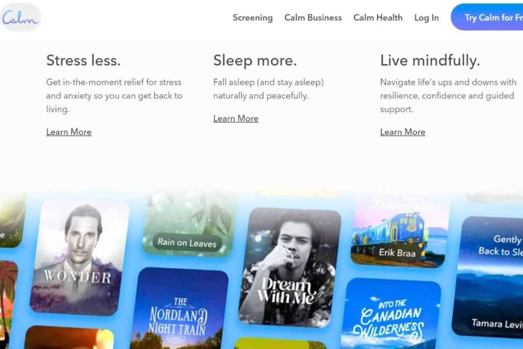 Calm App Sleep Stories Meditation