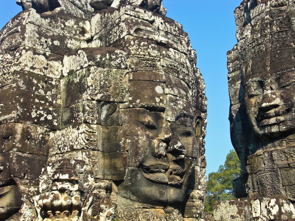 Faces of Bayon Angkor Cambodia