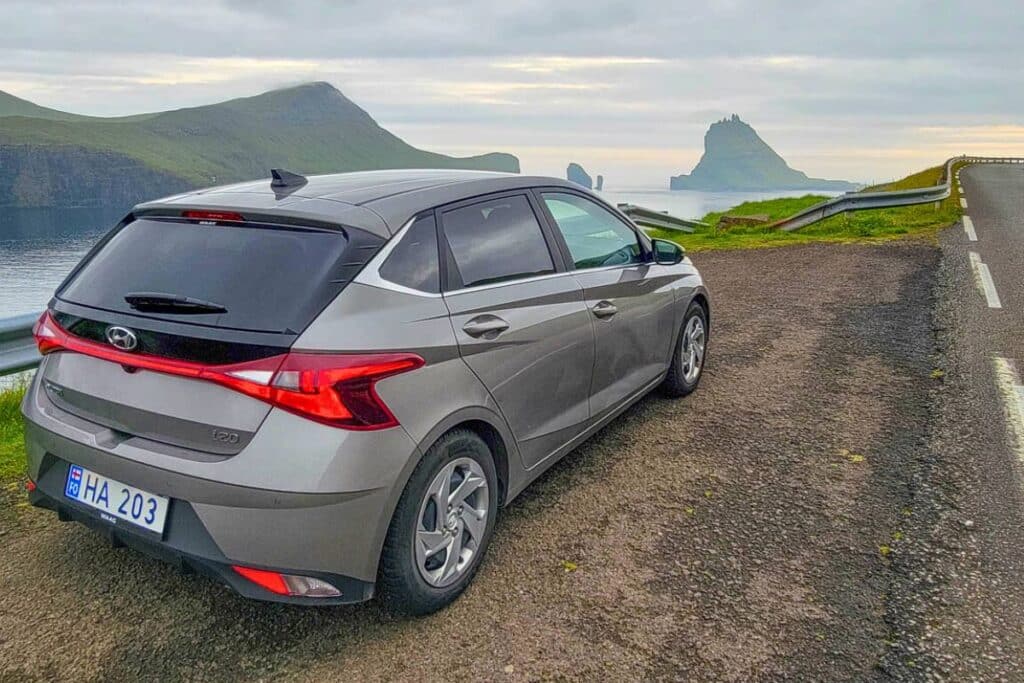 ar Rental Faroe Islands Our Car on a Lay-by