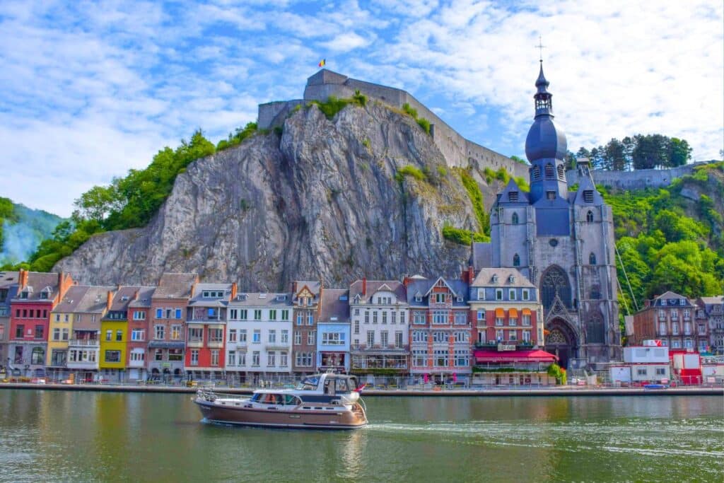 The Meuse River flowing through Dinant