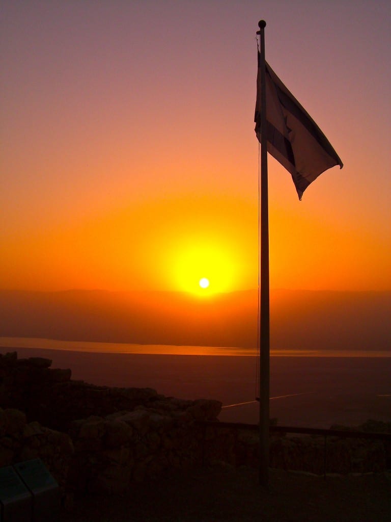 Sunrise at Masada Dead Sea Israel
