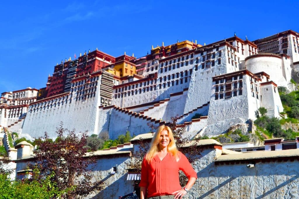 Jenny at Potala Palace Lhasa Tibet