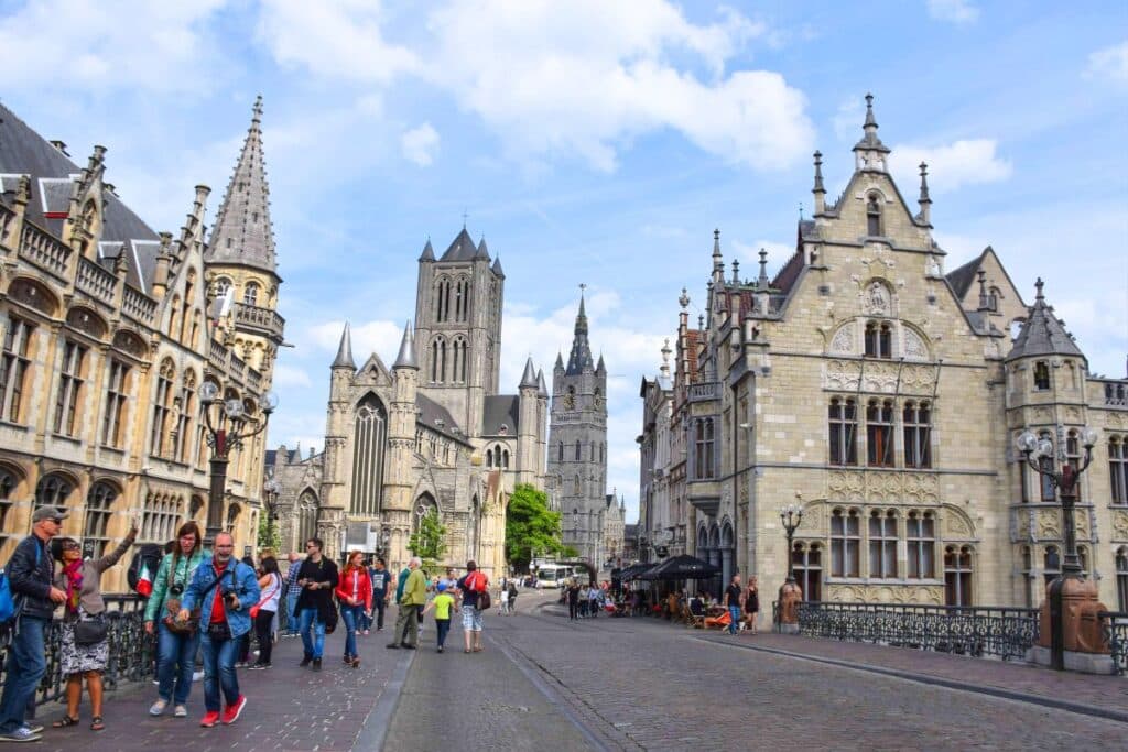 Korenmarkt Main Square Ghent Belgium