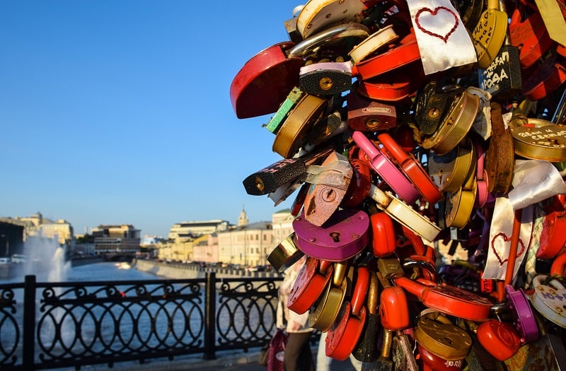 Bridge of Love Moscow Russia