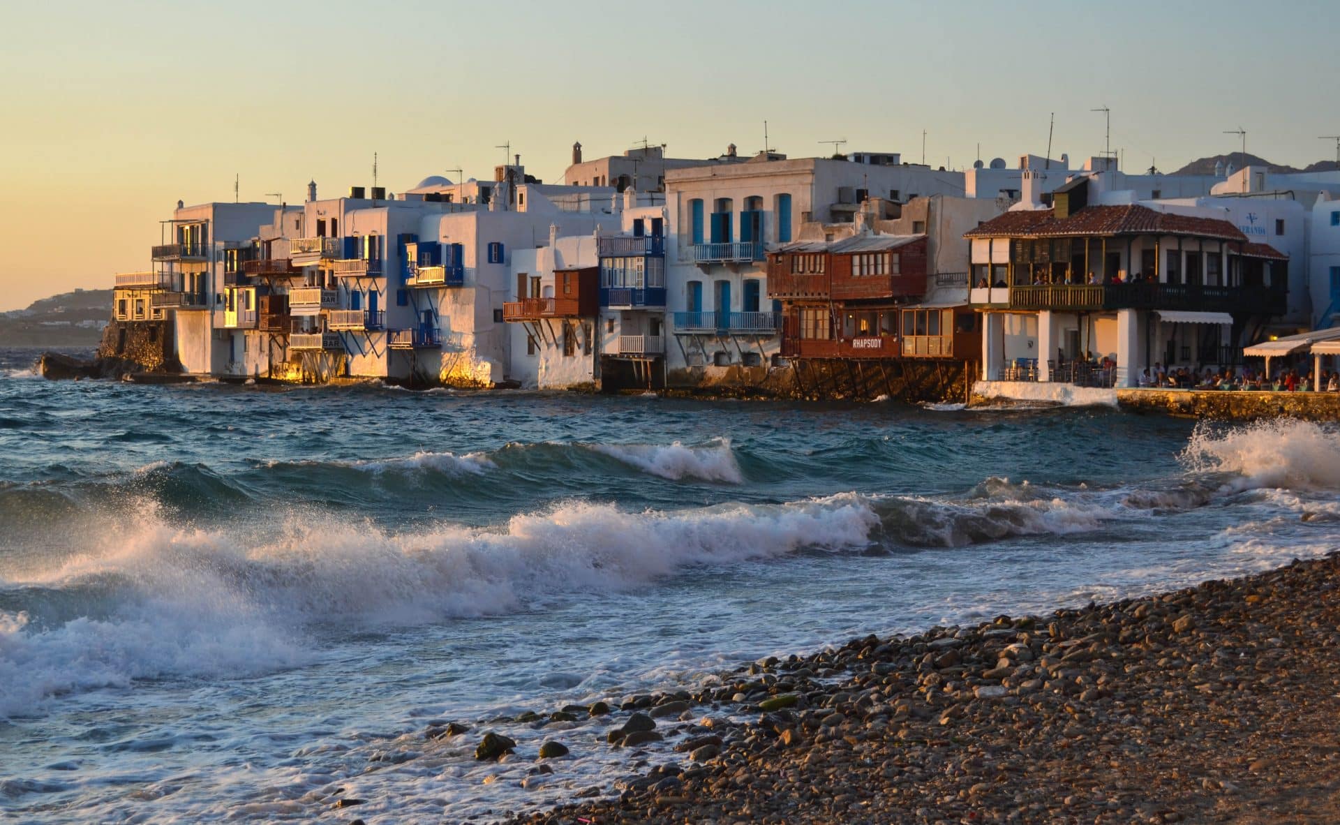 Little Venice Mykonos Greece Sunset