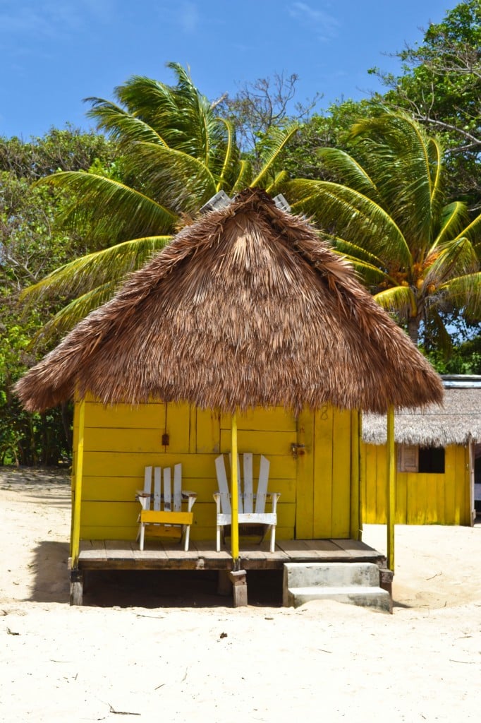 Beach hut Little Corn Island Nicaragua