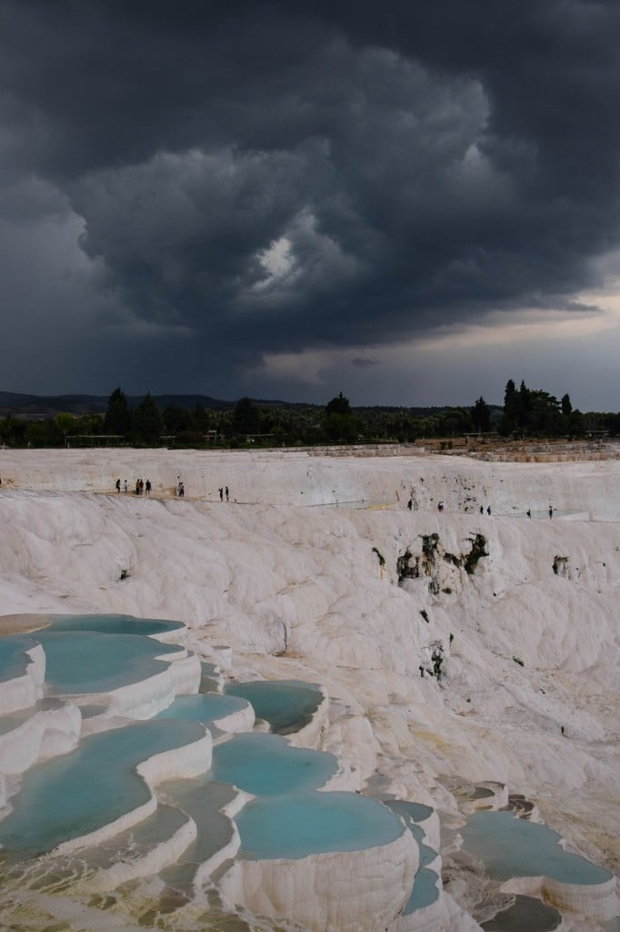 Storm clouds Pamukkale Turkey