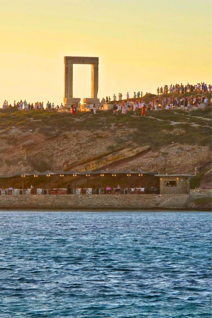 Portara Sunset Naxos Greece