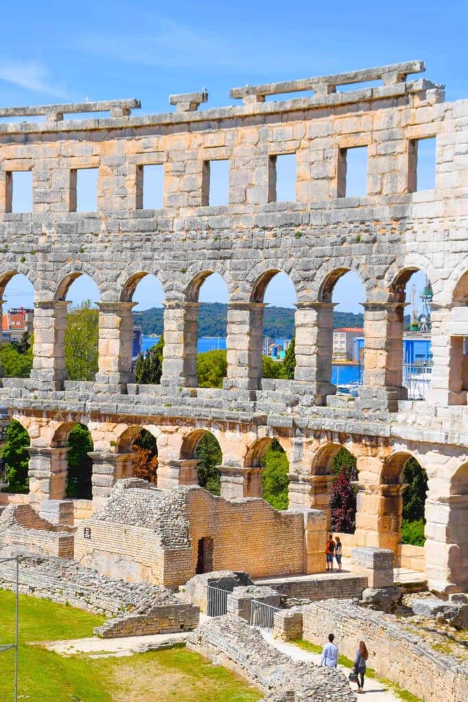Sea views from inside the arena