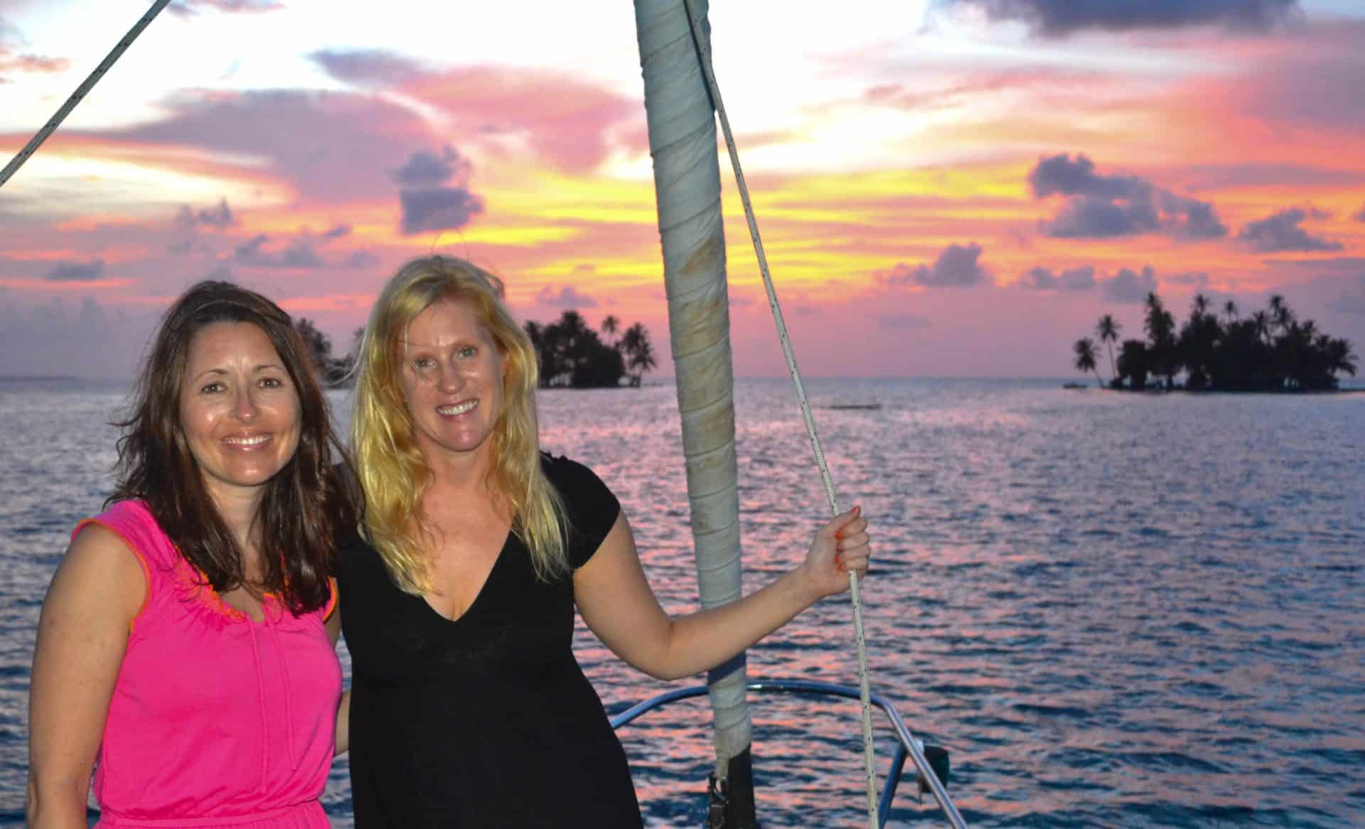 San Blas sailing charter sunset Panama