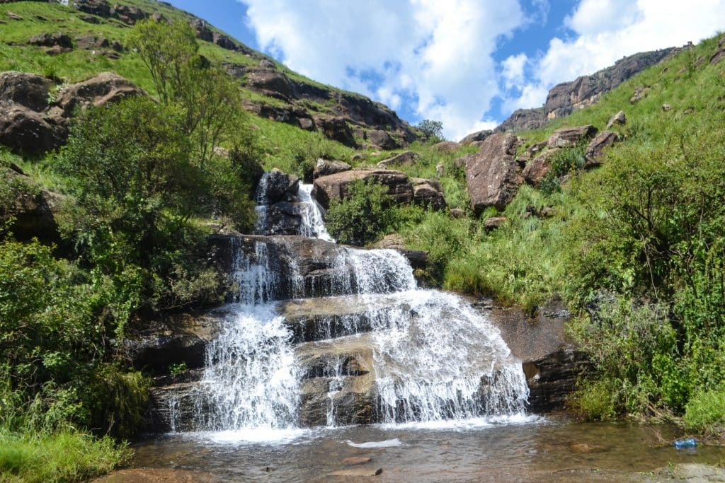 Lesotho Sani Pass Waterfall