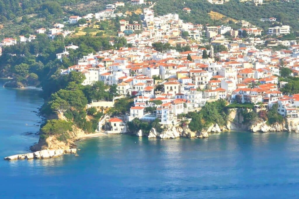 Flying into Skiathos