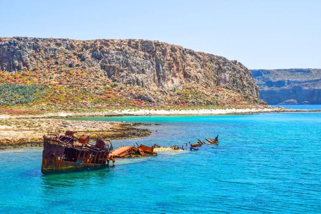 Sunken Ship at Gramvousa Island Crete