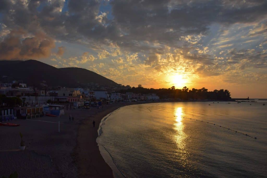 Sunset Ischia Porto Italy