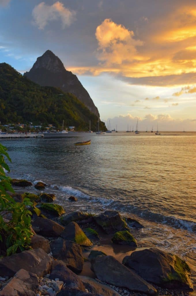 Sunset Soufriere Saint Lucia