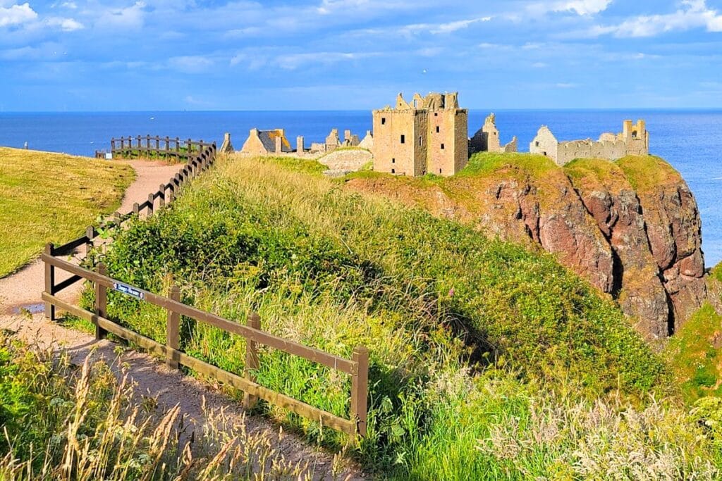 The castle ruins of Dunnottar Castle